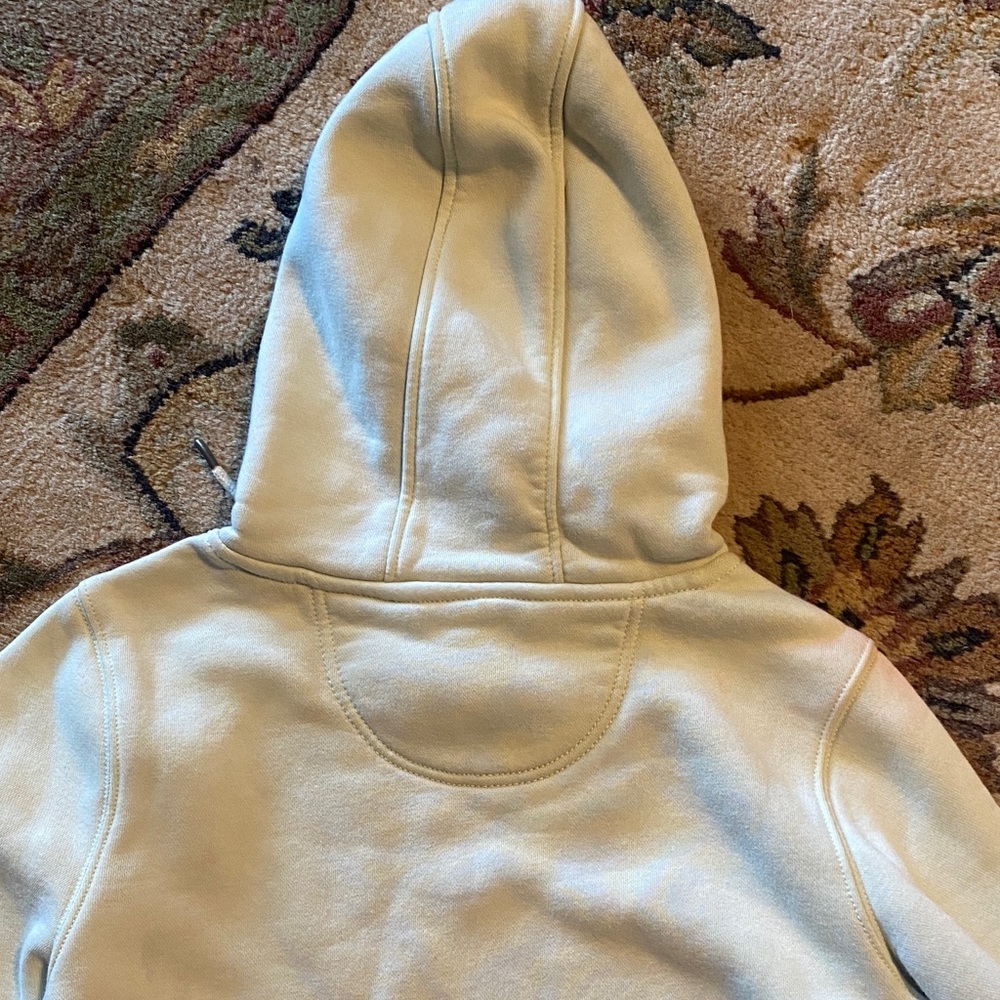 Carhartt light green Hoodie with Blue Logo and Sleeve Print XS - Picture 7 of 8
